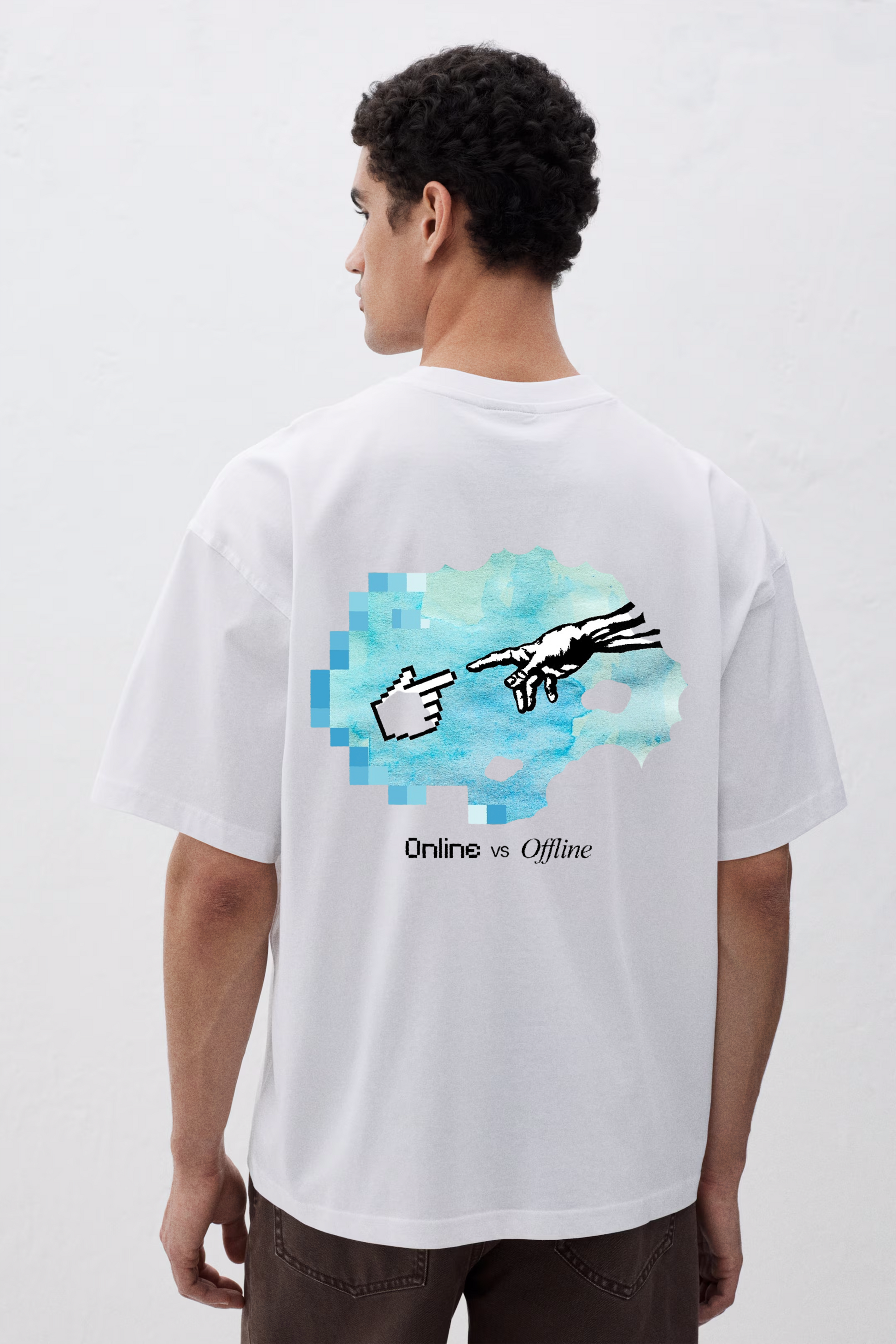 Online vs Offline Oversize Tshirt
